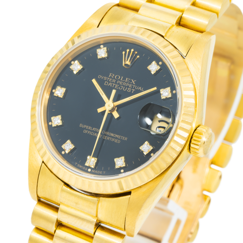 Rolex 18K Yellow Gold Datejust 68278 with President Bracelet-Rolex-JD Watches NY