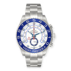 Rolex Yacht-Master II 116680 44MM White Dial Blue Hands With Stainless Steel Bracelet-Rolex-JD Watches NY