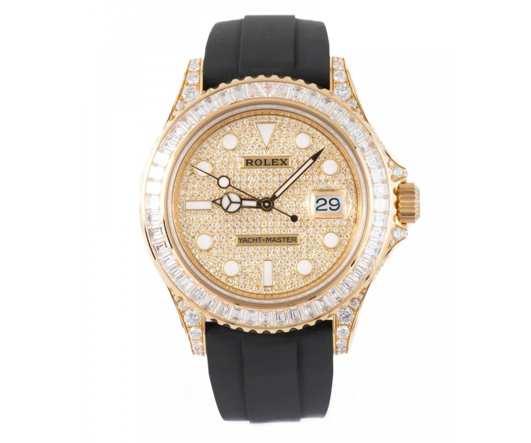 Yacht-Master 42 – Yellow Gold with Baguette Diamond Bezel & Pave Diamond Dial | Ref. 226668TBR
