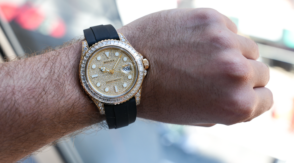 Yacht-Master 42 – Yellow Gold with Baguette Diamond Bezel & Pave Diamond Dial | Ref. 226668TBR