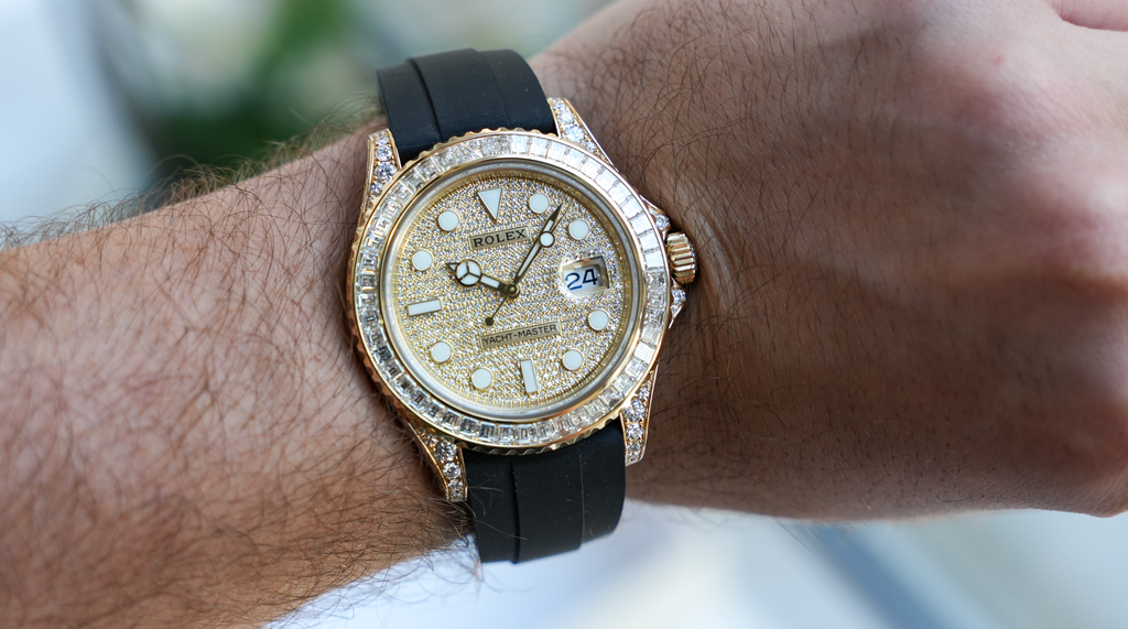 Yacht-Master 42 – Yellow Gold with Baguette Diamond Bezel & Pave Diamond Dial | Ref. 226668TBR