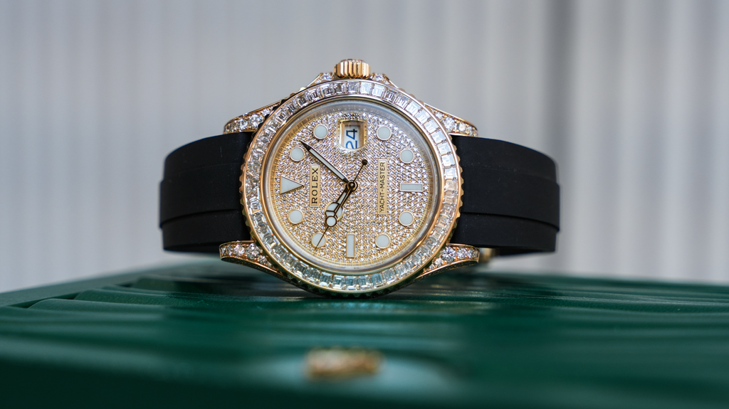 Yacht-Master 42 – Yellow Gold with Baguette Diamond Bezel & Pave Diamond Dial | Ref. 226668TBR