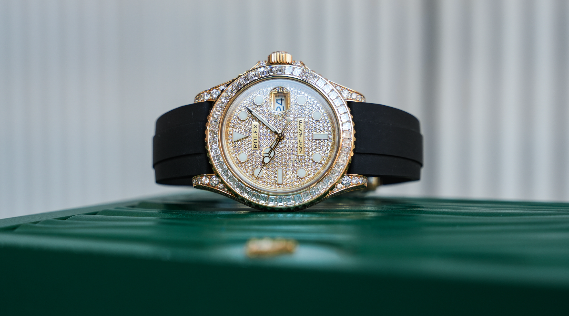 Yacht-Master 42 – Yellow Gold with Baguette Diamond Bezel & Pave Diamond Dial | Ref. 226668TBR
