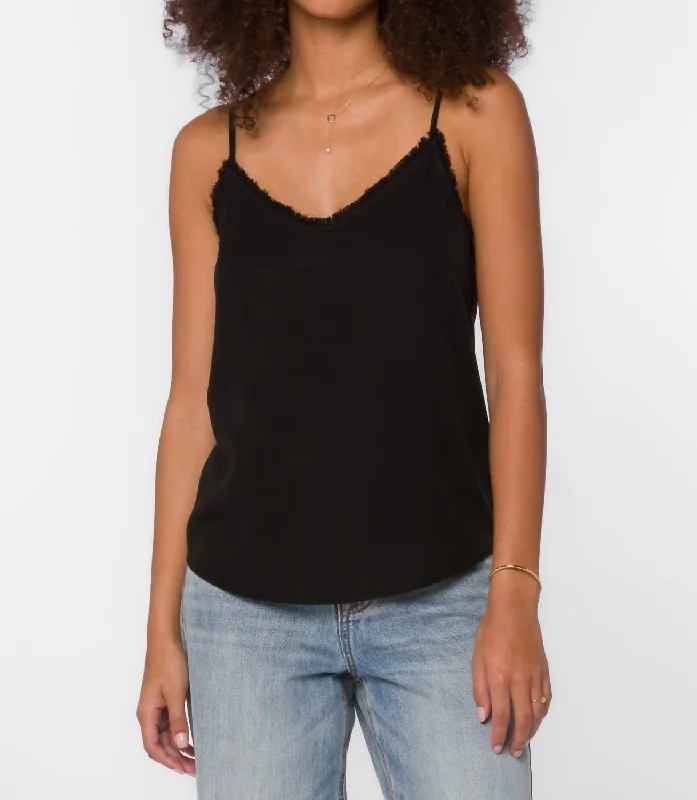 Classic Women's Fashion Victory Camisole Top In Black