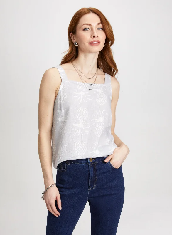 Women's Charming Outfit For Events Square Neck Floral Print Cami